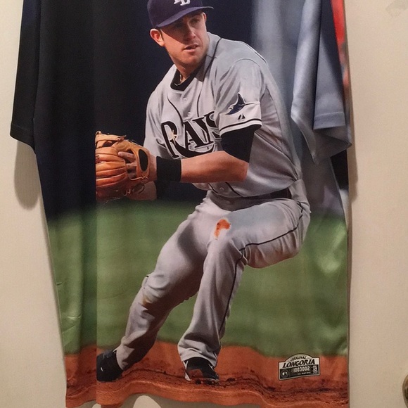 EVAN LONGORIA BASEBALL RETRO SHIRT BY THREE60 SzL! - Picture 5 of 5